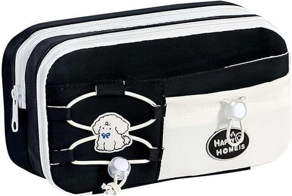 KRISHEET Pencil pouch have a nice day(Black) Geometry Box (Black)